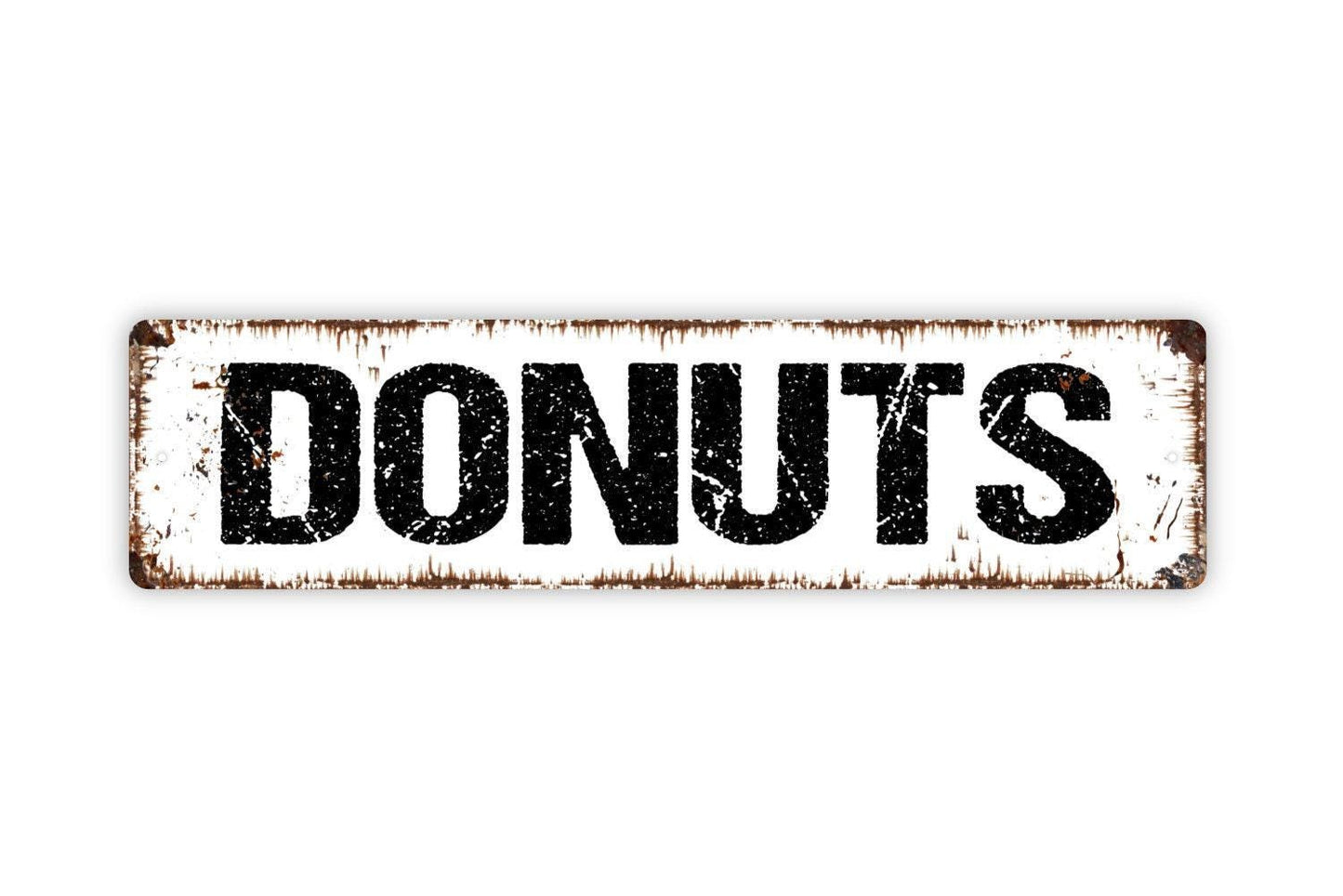 Donuts Sign - Kitchen Pantry Bakery Baked Goods Doughnuts Donut Shop Vinyl Sticker Or  Street Metal Sign or Door Name Plate Plaque