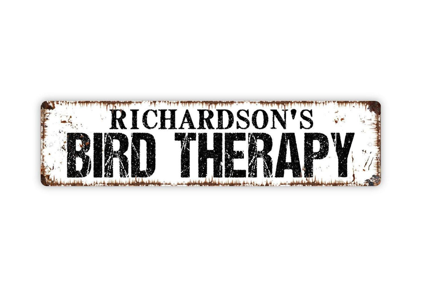 Personalized Bird Therapy Sign, Custom Metal Sign, Vinyl Sticker Or  Street Sign or Door Name Plate Plaque