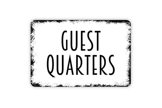 Guest Quarters Sign - Guest Room Bunkhouse Bed And Breakfast Metal Indoor or Outdoor Wall Art