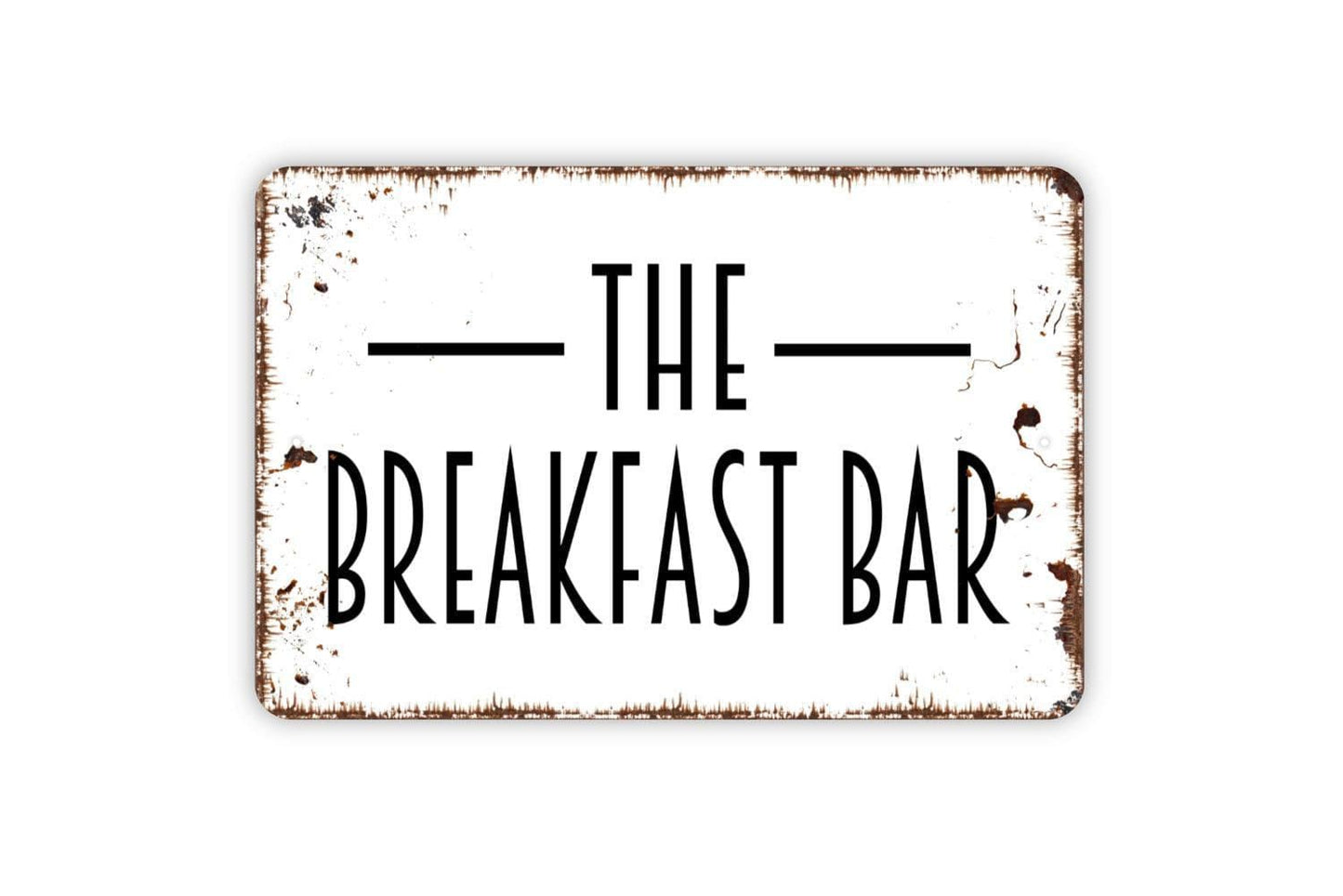 The Breakfast Bar Sign - Kitchen Metal Indoor or Outdoor Wall Art