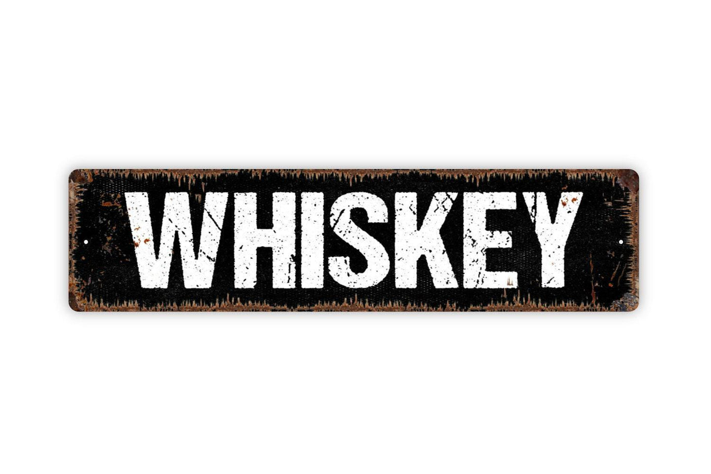 Whiskey Sign - Distillery Bar Alcohol Liquor Vinyl Sticker Or  Street Metal Sign or Door Name Plate Plaque