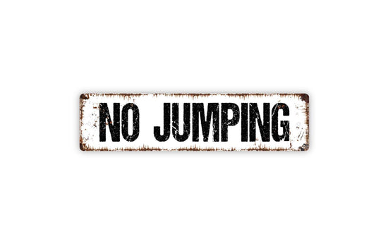 No Jumping Sign - Swimming Pool Vinyl Sticker Or  Street Metal Sign or Door Name Plate Plaque