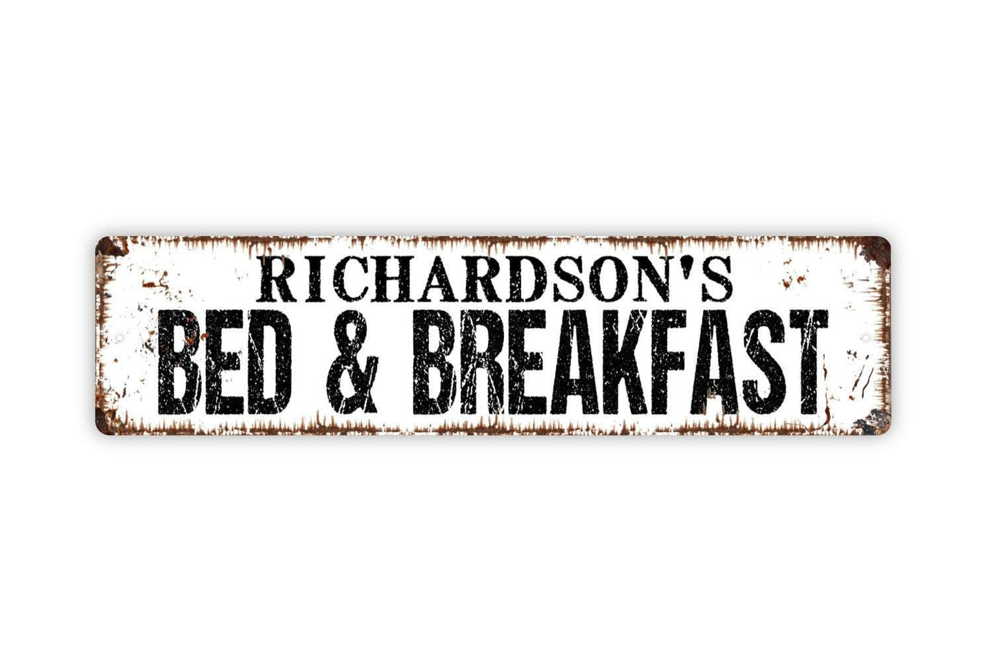 Personalized Bed and Breakfast Sign, Custom Metal Sign, Vinyl Sticker Or  Street Sign or Door Name Plate Plaque