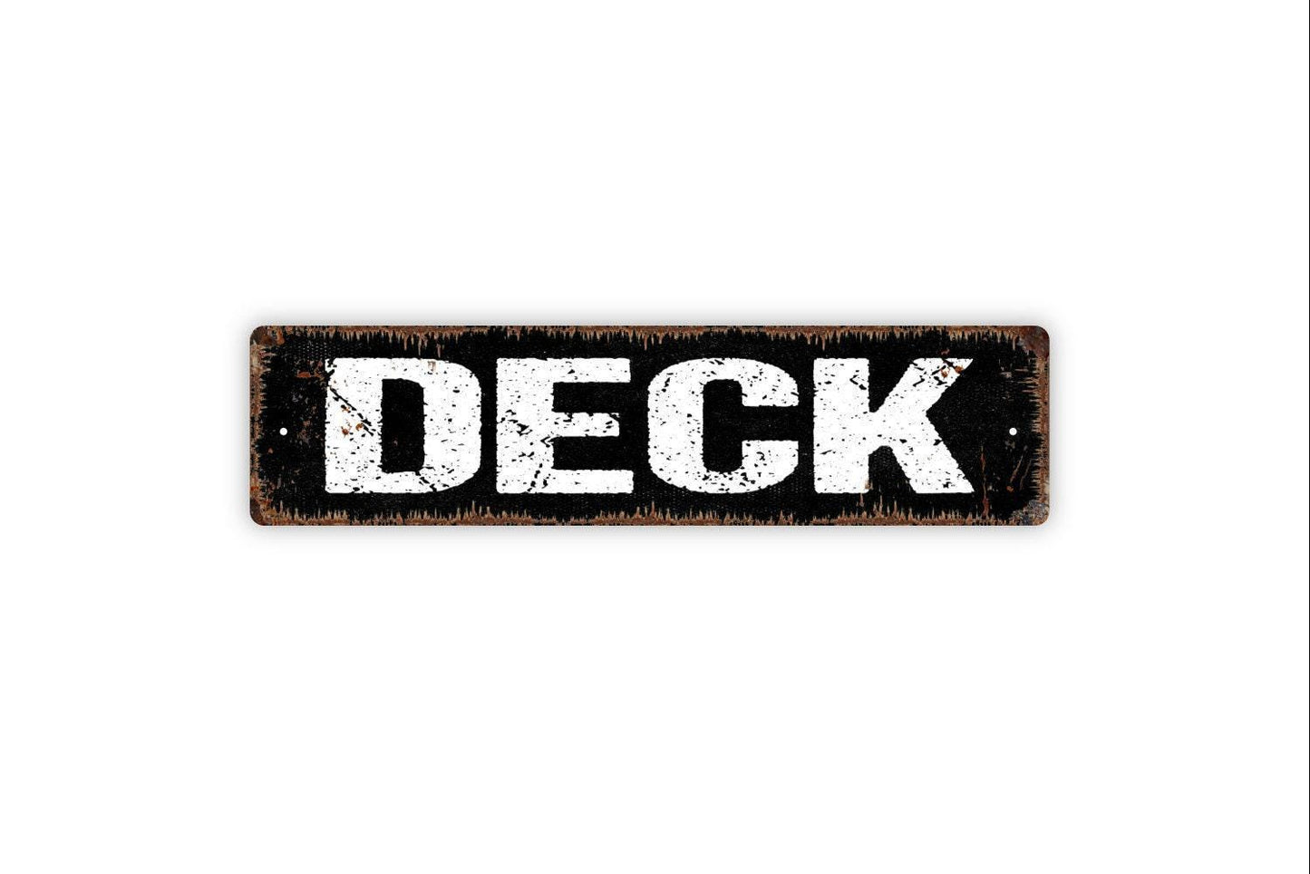 Deck Sign - Patio Lanai Backyard Paradise Porch Relax Therapy Vinyl Sticker Or  Street Metal Sign or Door Name Plate Plaque
