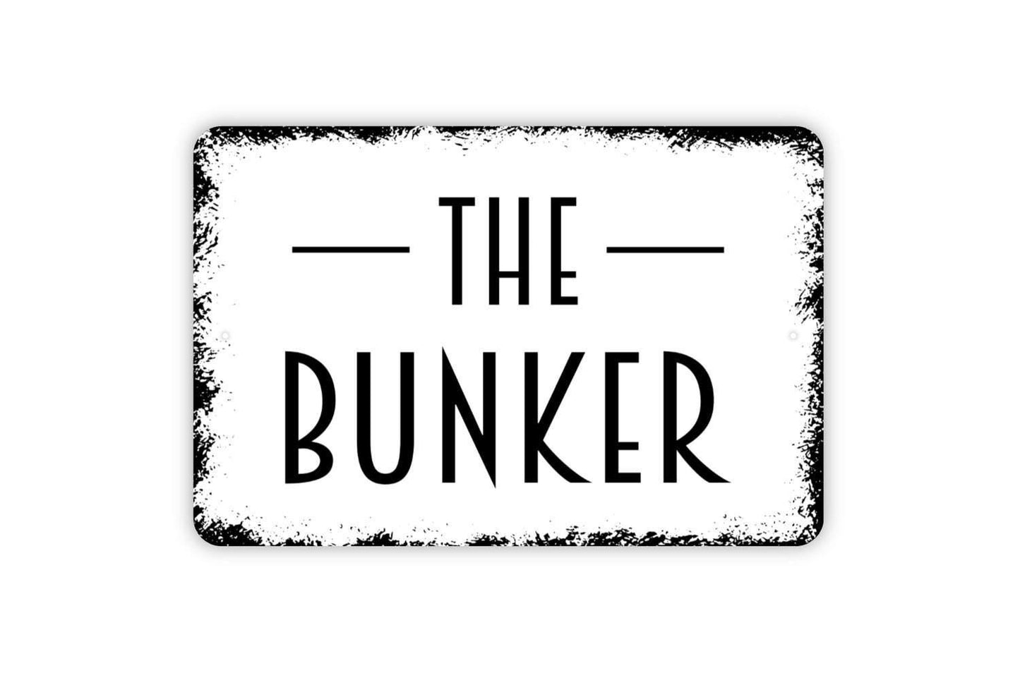 The Bunker Sign | Rustic Wall Decor | Metal Sign or Vinyl Sticker for Man Caves, Game Rooms, Bars, Cabins, or Home Retreats