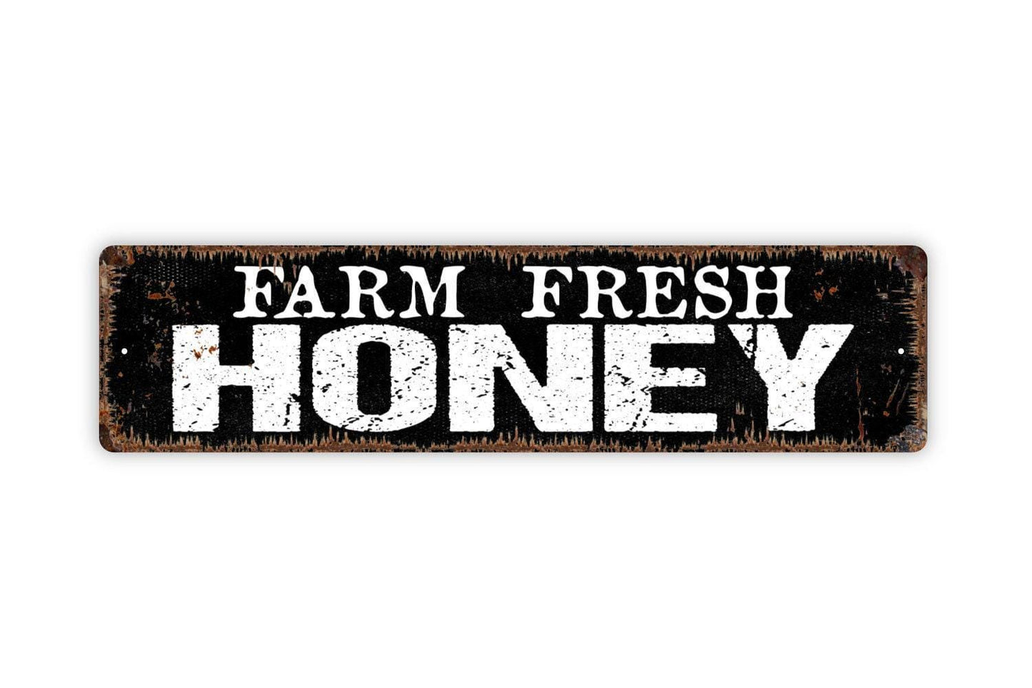 Farm Fresh Honey Sign - Beekeeper Beehive Bumble Bee Garden Farmers Market Vinyl Sticker Or  Street Metal Sign or Door Name Plate Plaque