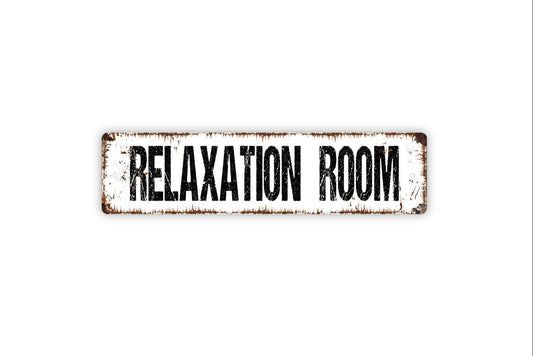 Relaxation Room Sign - Zen Relax Read Quiet Zone Meditate Therapy Vinyl Sticker Or  Street Metal Sign or Door Name Plate Plaque