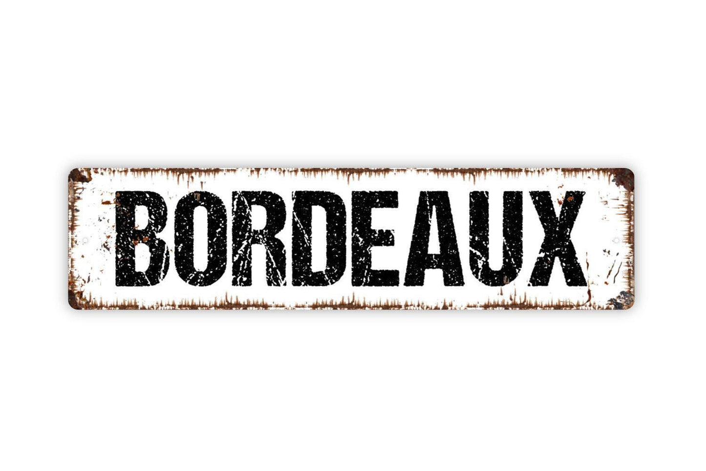 Bordeaux Sign | Rustic Wine Wall Sign for Kitchen, Bar, Vineyard, or Winery | Farmhouse Style Metal Sign or Vinyl Sticker Wine Lover Décor