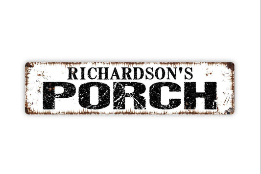 Personalized Porch Sign, Custom Metal Sign, Vinyl Sticker Or  Street Sign or Door Name Plate Plaque