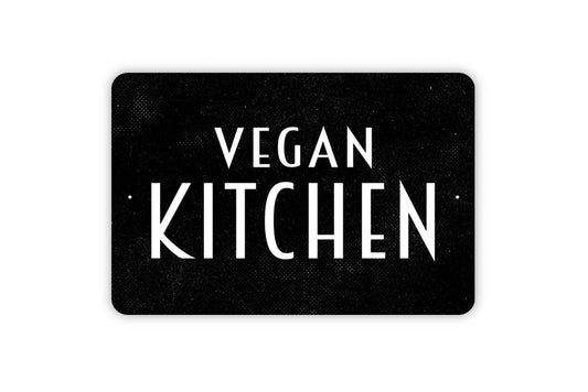 Vegan Kitchen Sign, Metal Sign, Farmhouse Contemporary Modern Wall Metal Sign