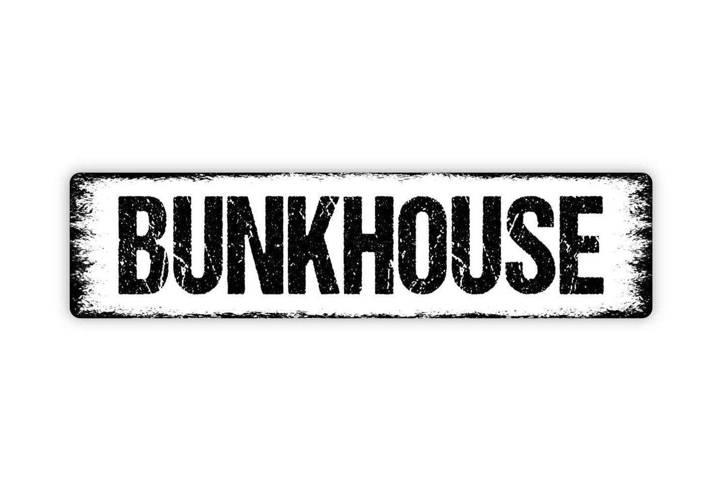 Bunkhouse Sign - Bunk Room Guest Room Kids Vinyl Sticker Or  Street Metal Sign or Door Name Plate Plaque