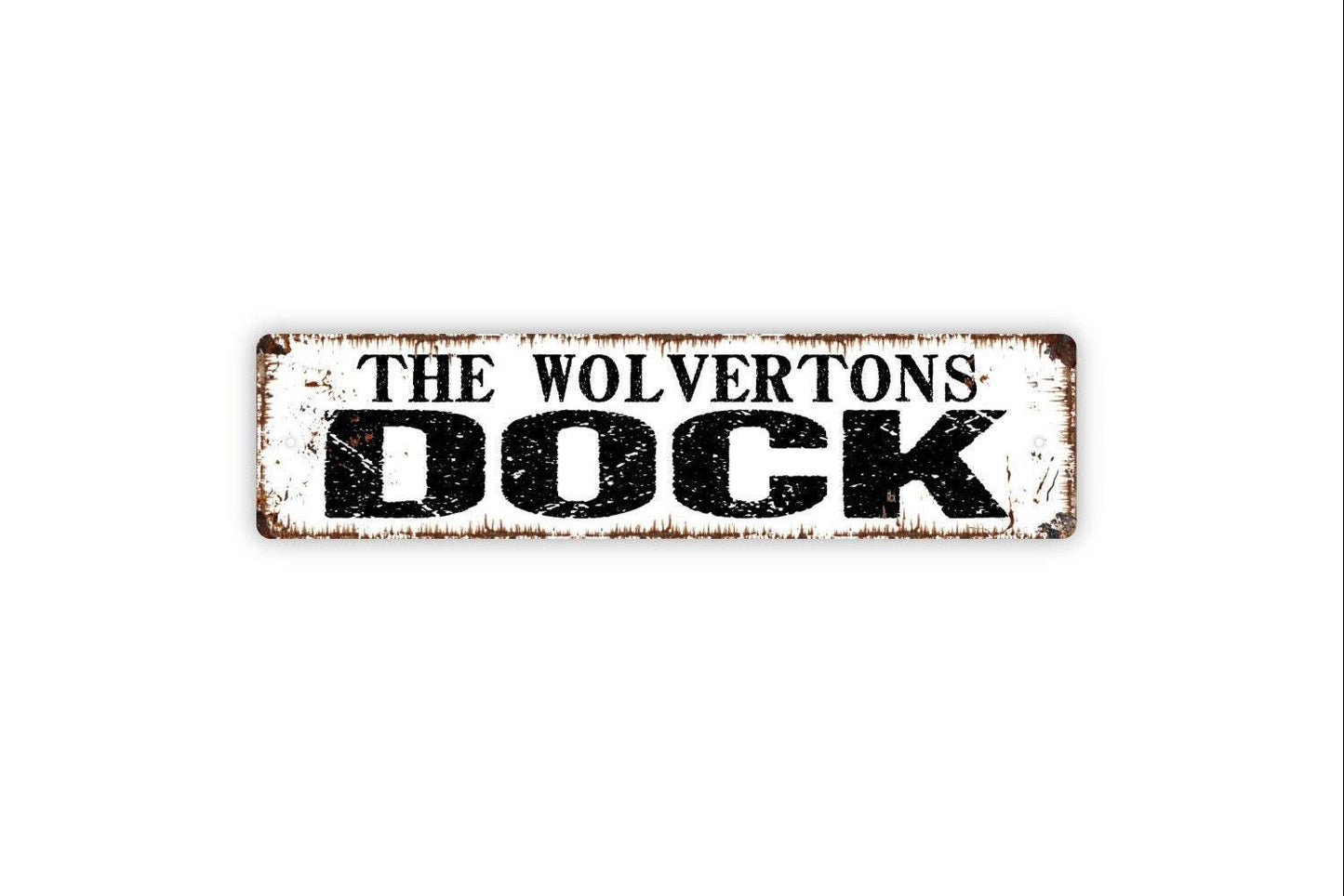Personalized Dock Sign, Custom Metal Sign, Vinyl Sticker Or  Street Sign or Door Name Plate Plaque