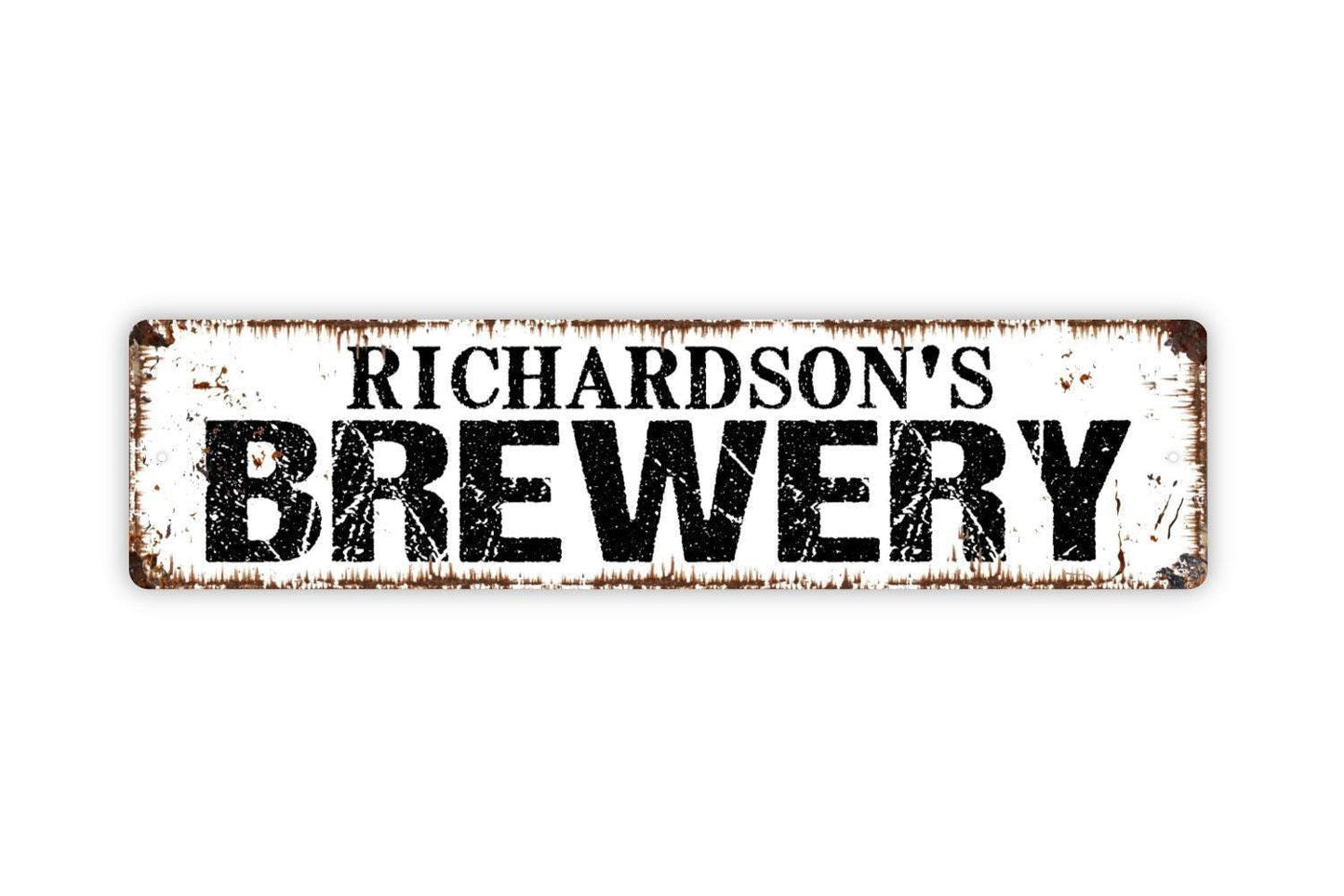 Personalized Brewery Sign – Custom Home Bar Wall Decor – Beer Lover Gift Plaque – Rustic Pub Tavern Drinking Room Metal Sign or Sticker