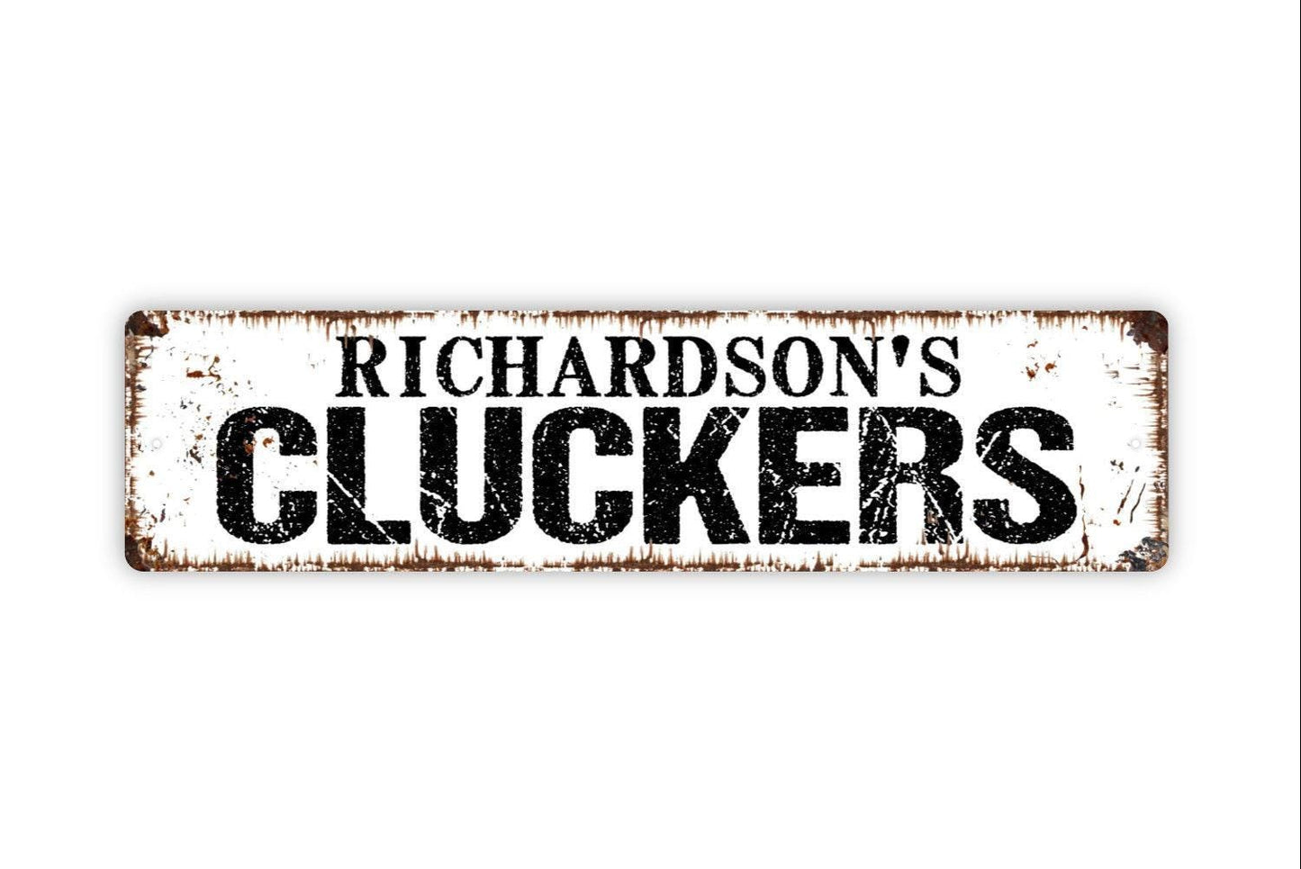 Personalized Cluckers Sign, Custom Metal Sign, Vinyl Sticker Or  Street Sign or Door Name Plate Plaque