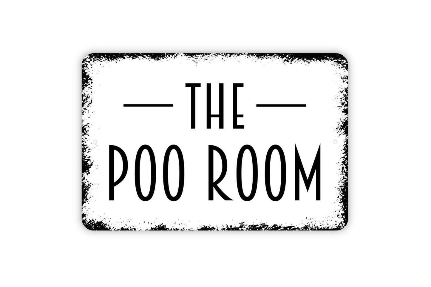 The Poo Room Sign | Funny Bathroom Wall Decor | Rustic Farmhouse Restroom Sign | Custom Metal Sign or Vinyl Sticker | Toilet Humor Art