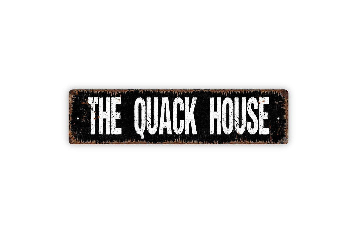 The Quack House Sign - Hen House Chickens Fowl Ducks Vinyl Sticker Or  Street Metal Sign or Door Name Plate Plaque