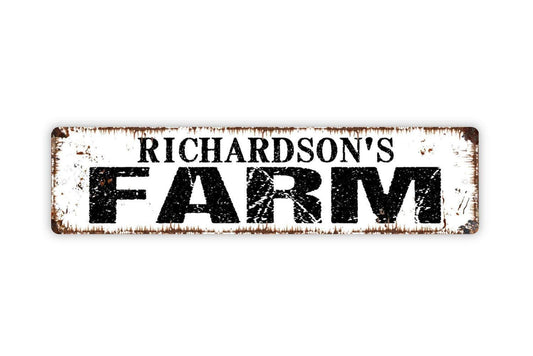 Personalized Farm Sign, Custom Metal Sign, Vinyl Sticker Or  Street Sign or Door Name Plate Plaque