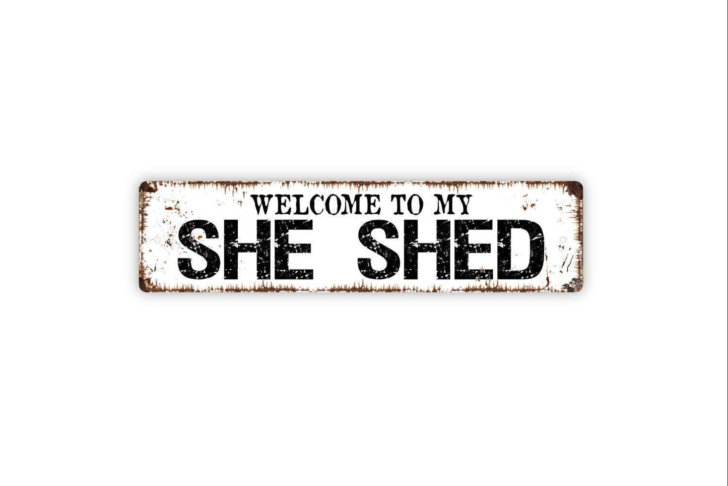 Welcome To My She Shed Sign, Garden Potting Vinyl Sticker Or  Custom Metal Sign, Vinyl Sticker Or  Street Sign or Door Name Plate Plaque