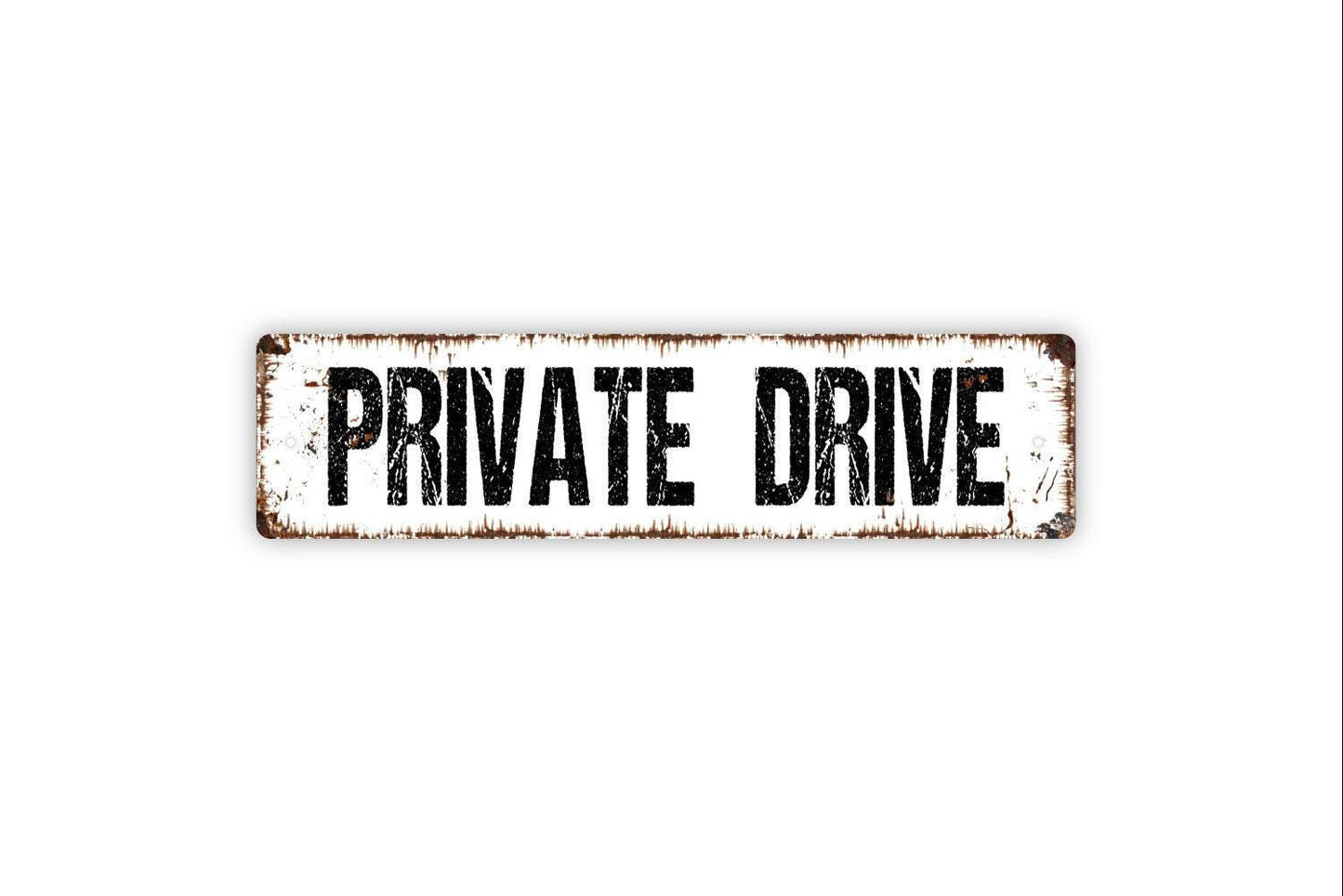 Private Drive Sign - Dead End Please Turn Around No Trespassing Vinyl Sticker Or  Street Metal Sign or Door Name Plate Plaque