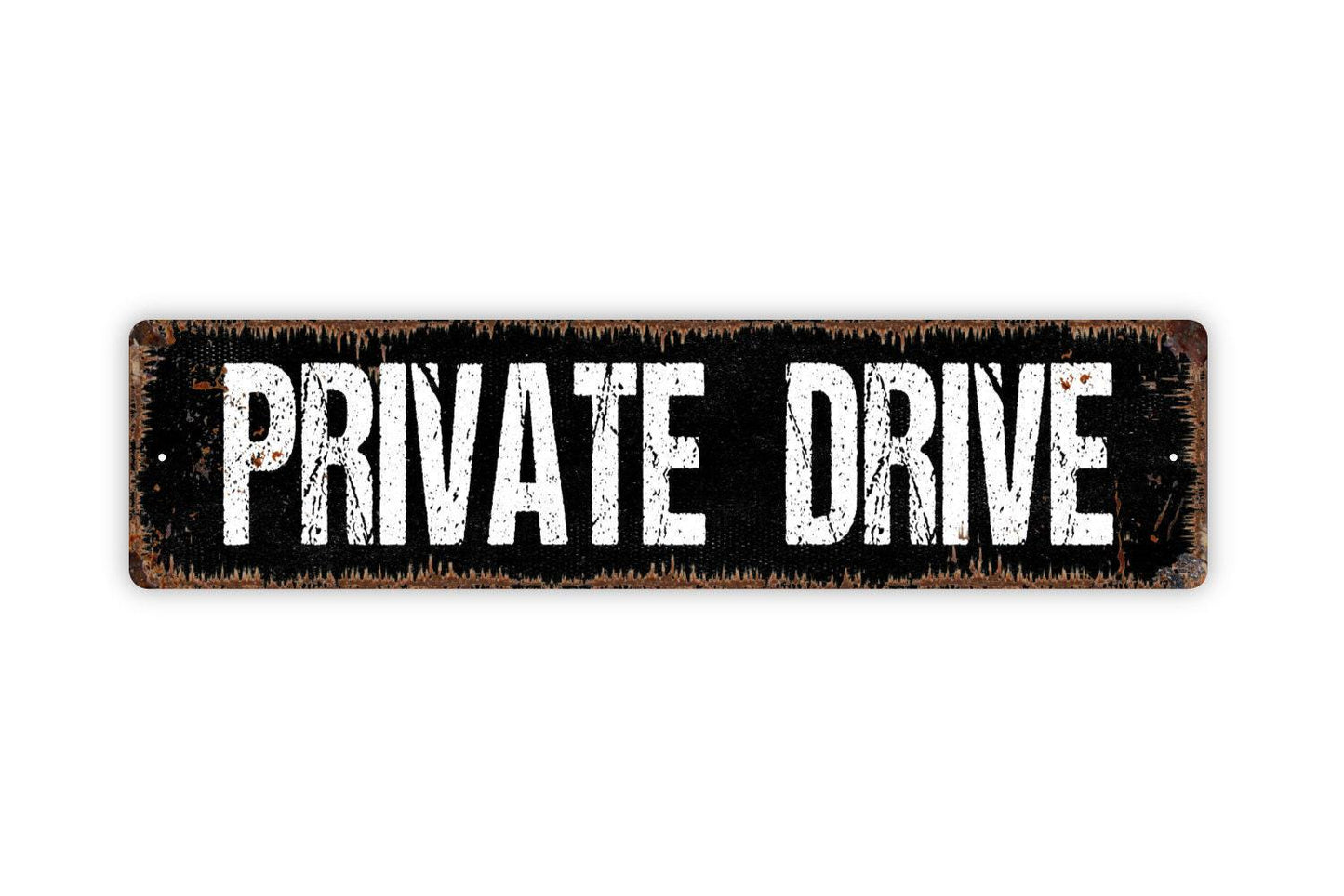 Private Drive Sign - Dead End Please Turn Around No Trespassing Vinyl Sticker Or  Street Metal Sign or Door Name Plate Plaque