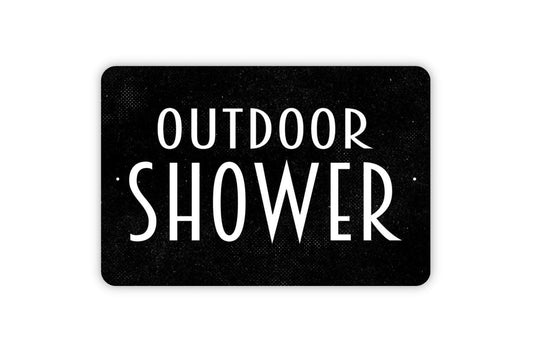 Outdoor Shower Sign - Swimming Pool Metal Indoor or Outdoor Wall Art