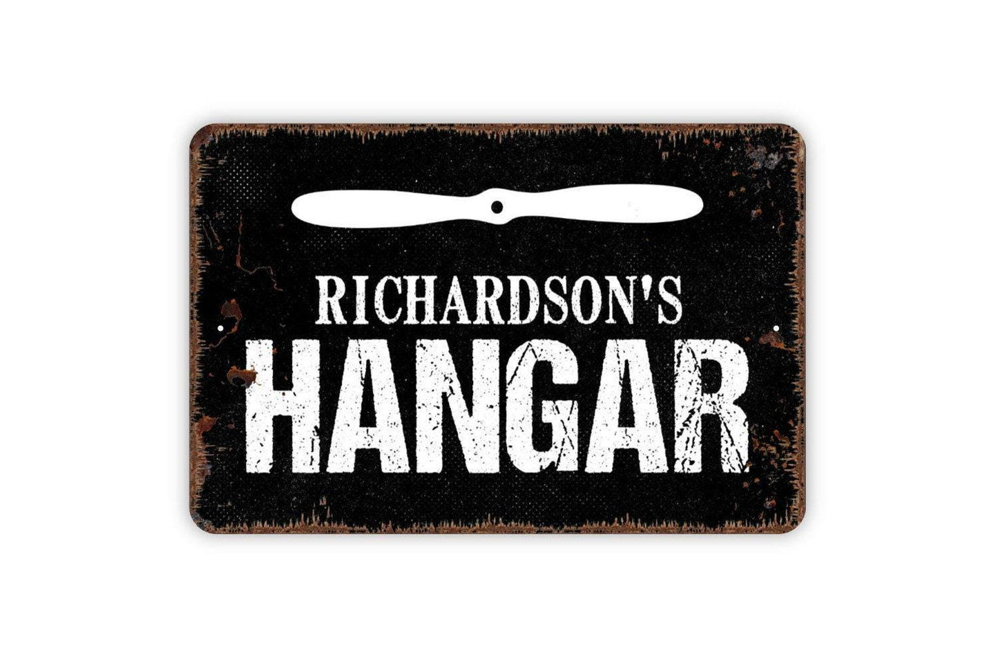 Personalized Hangar Sign - Custom Airplane Metal Wall Art