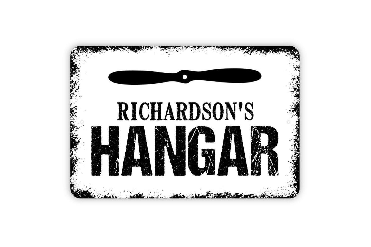 Personalized Hangar Sign - Custom Airplane Metal Wall Art