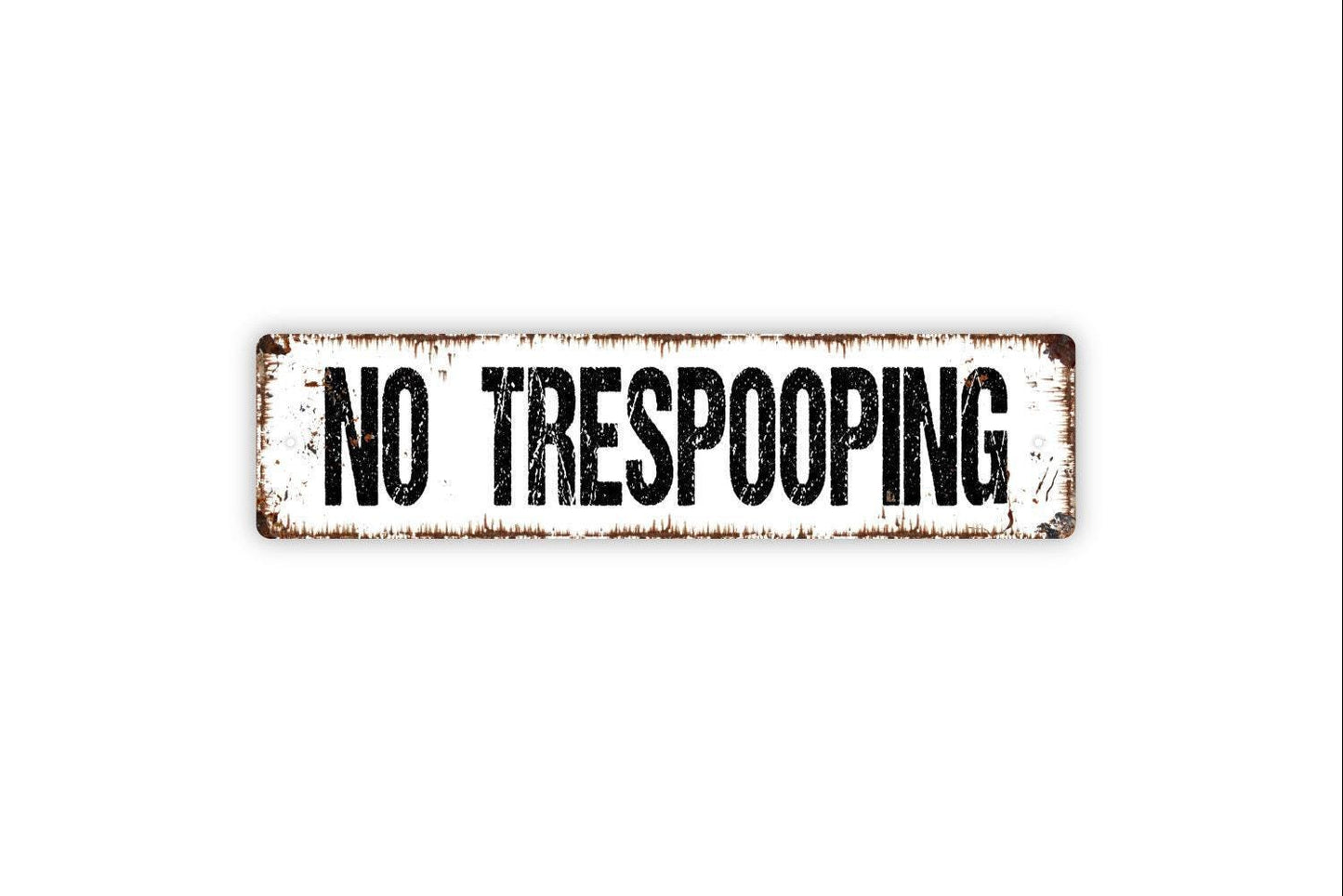 No Trespooping Sign | Funny Dog Poop Yard Sign | Rustic Outdoor Property Sign | Custom Metal Sign or Vinyl Sticker | Pet Waste Reminder