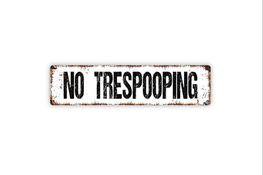 No Trespooping Sign | Funny Dog Poop Yard Sign | Rustic Outdoor Property Sign | Custom Metal Sign or Vinyl Sticker | Pet Waste Reminder