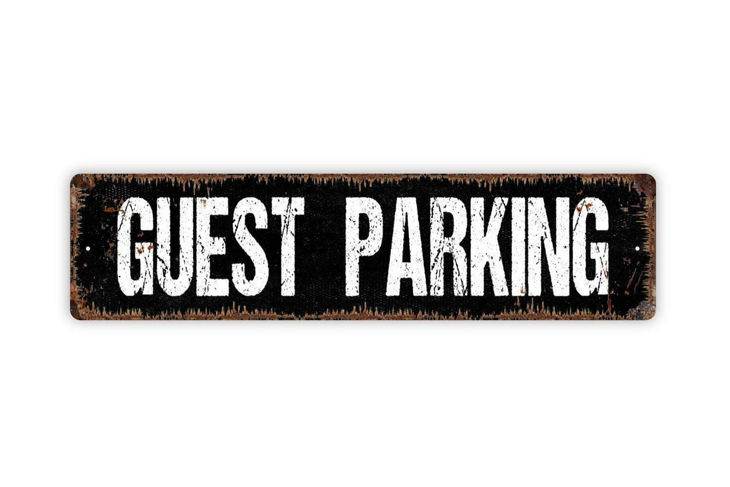 Guest Parking Sign | Rustic Driveway Sign | Custom Metal Sign or Vinyl Sticker | Farmhouse Yard Decor | Private Property Wall Art