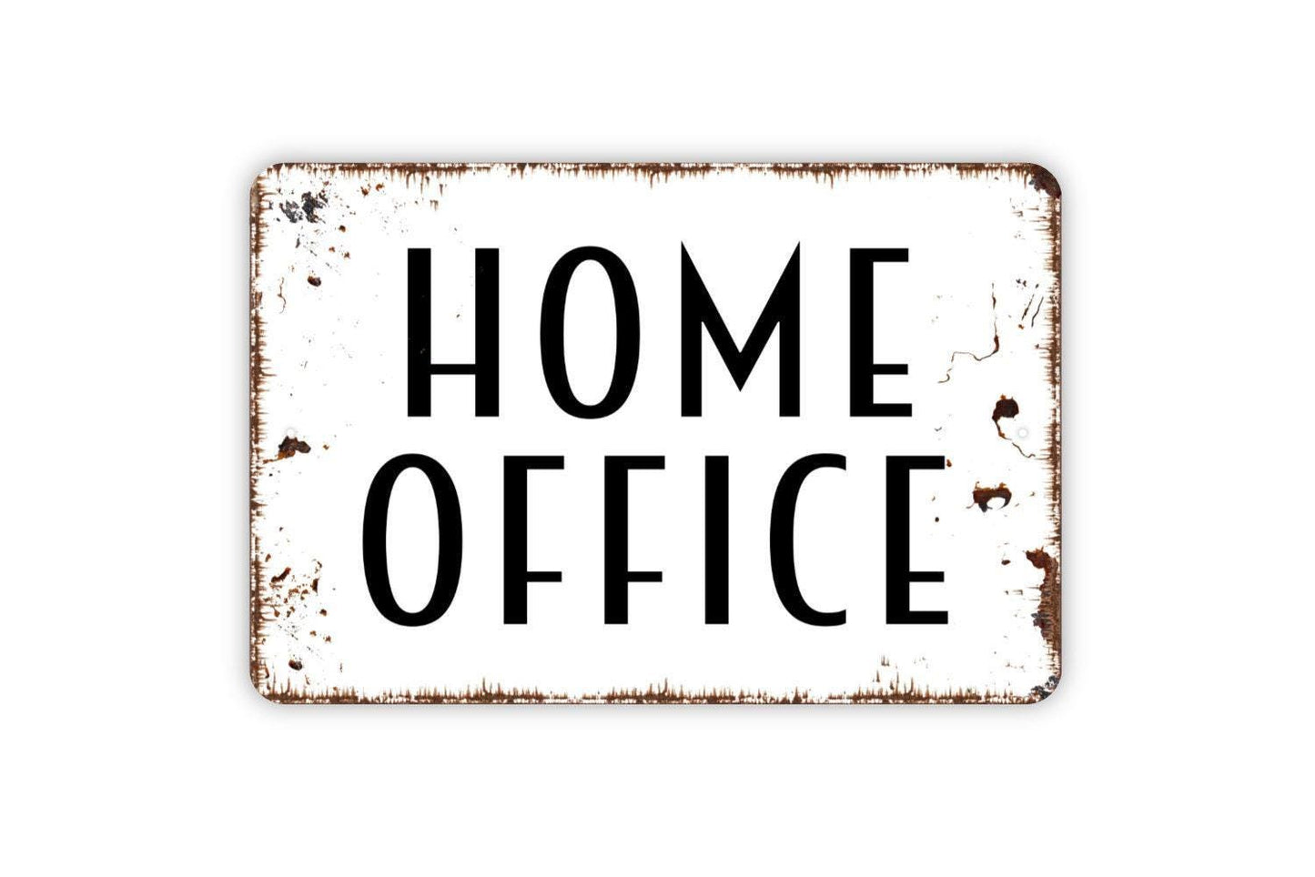 Home Office Sign | Rustic Work From Home Wall Decor | Farmhouse Study or Desk Wall Art | Custom Metal Sign or Vinyl Sticker | Office Decor