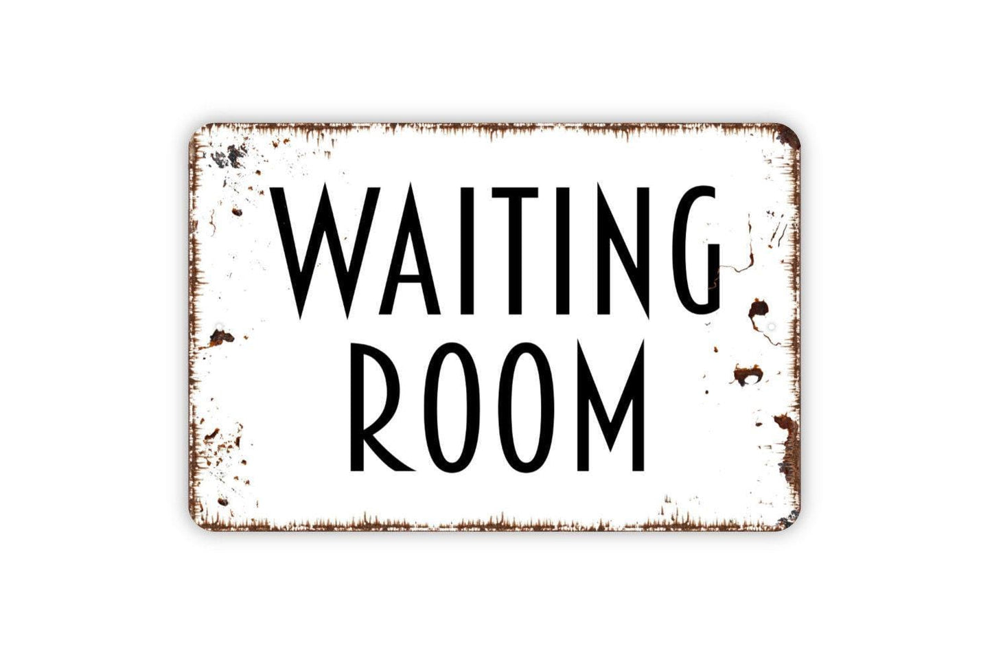 Waiting Room Sign | Rustic Office Wall Decor | Doctor or Dentist Office Sign | Custom Metal Sign or Vinyl Sticker | Professional Wall Art
