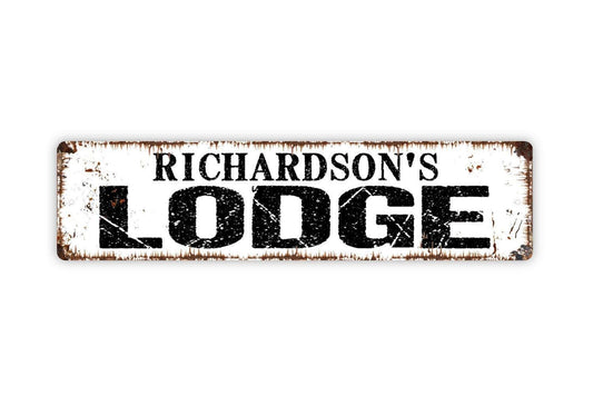 Personalized Lodge Sign, Custom Metal Sign, Vinyl Sticker Or  Street Sign or Door Name Plate Plaque