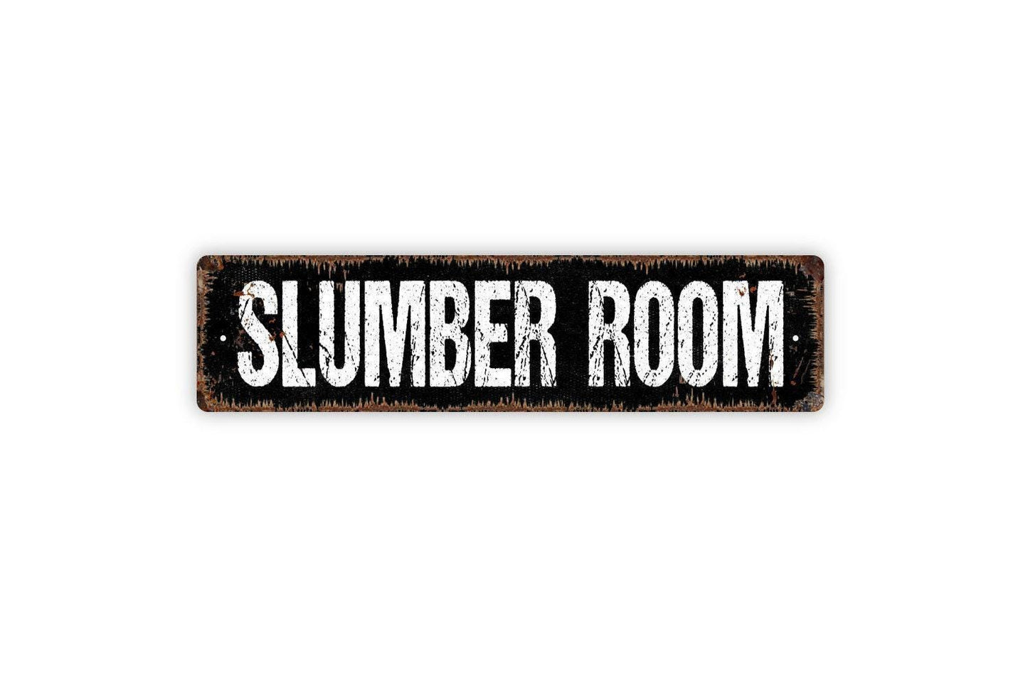 Slumber Room Sign Metal or Vinyl Sticker | Bedroom Door Sign | Rustic Farmhouse Sleep Room Decor | Guest Room Sign | Cozy Home Decoration