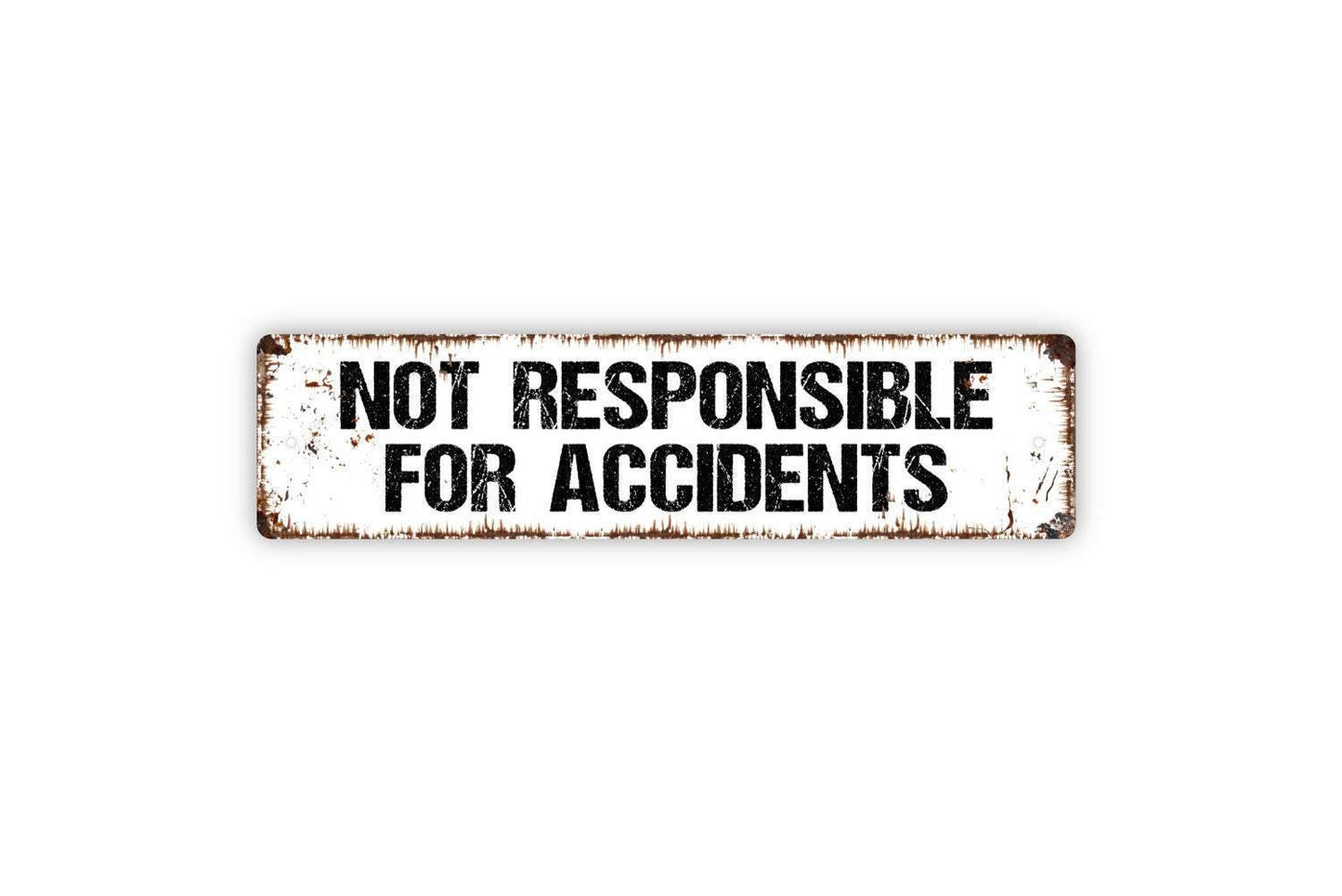 Not Responsible For Accidents Sign - Property Sign Swimming Pool No Horseplay Vinyl Sticker Or  Metal Street Sign or Door Name Plate Plaque