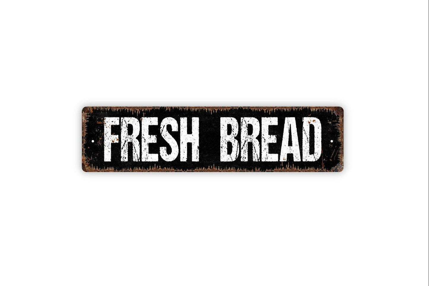 Fresh Bread Sign | Rustic Farmhouse Kitchen Wall Sign for Bakery, Café, or Dining Room | Metal Sign or Vinyl Sticker Country Kitchen