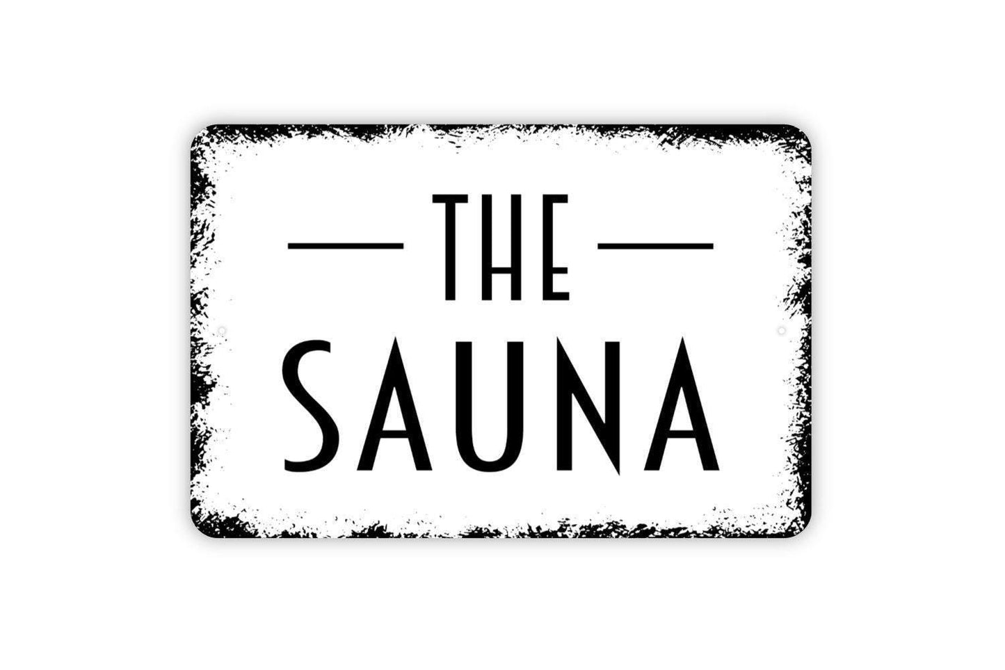 The Sauna Sign | Relaxing Spa Wall Decor | Metal Sign or Vinyl Sticker for Home Sauna, Cabin, Lodge, or Wellness Retreat