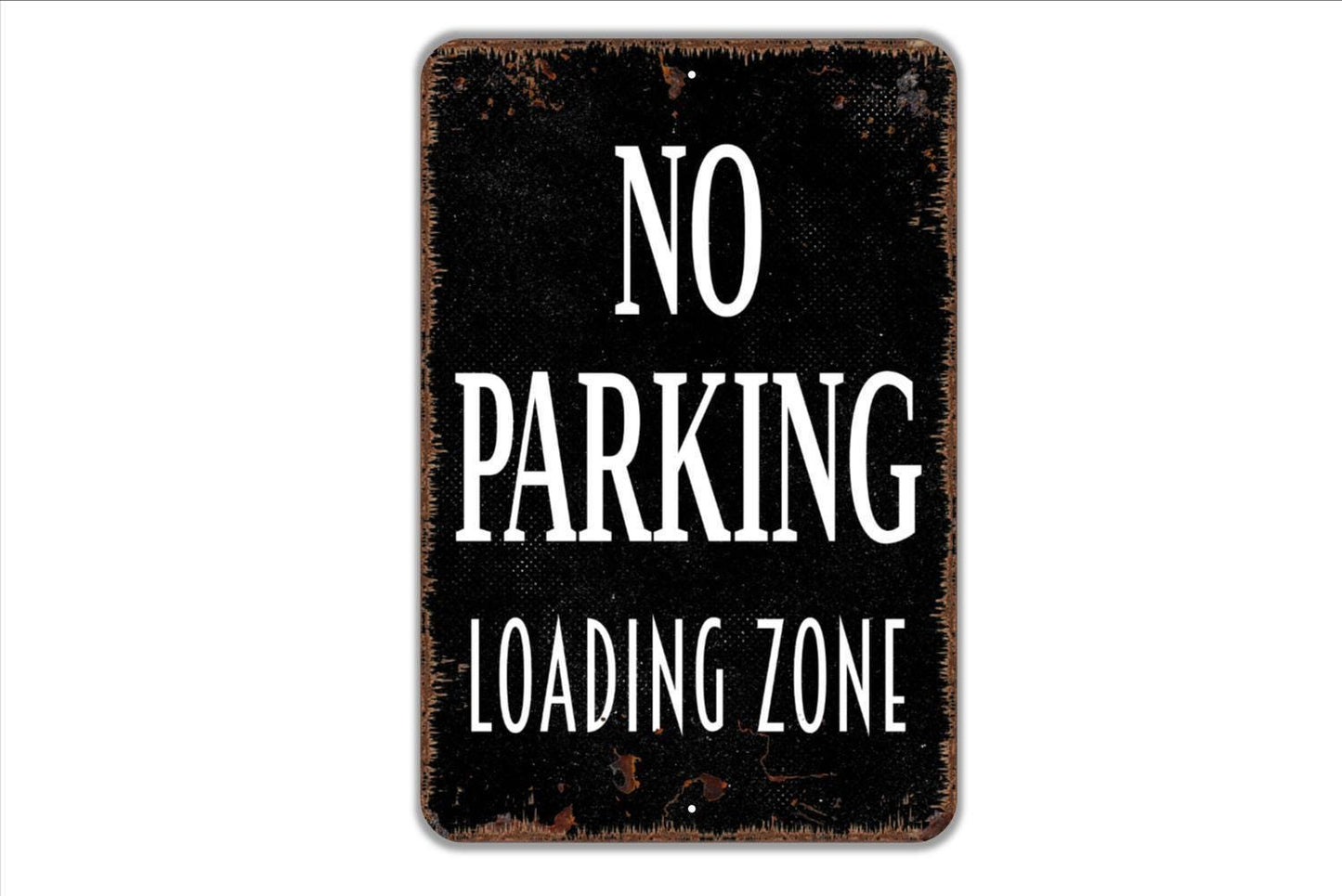 No Parking Loading Zone Sign - Do Not Park Here Notice Warning Metal Indoor or Outdoor Wall Art