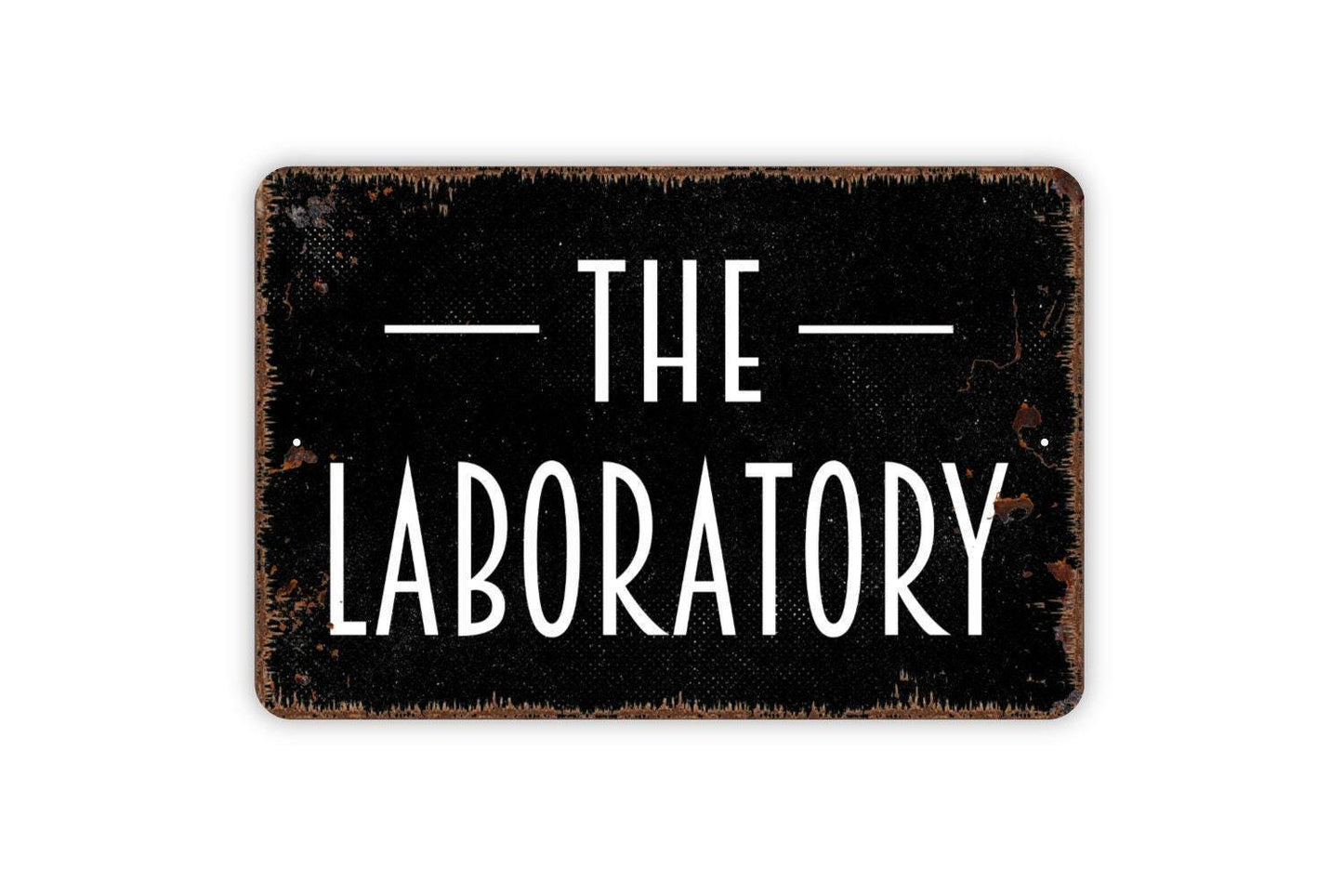 The Laboratory Sign - Metal Sign, Farmhouse Contemporary Modern Wall Metal Sign