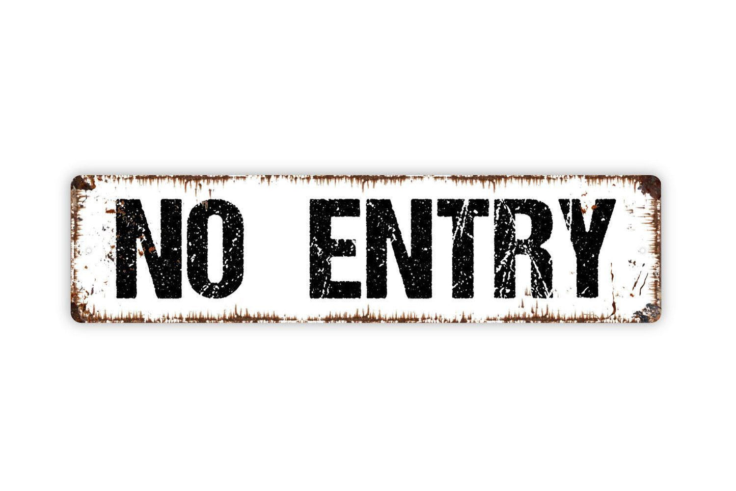 No Entry Sign | Business, Property, or Room Metal Sign or Vinyl Sticker | Door, Fence, Office, or Safety Warning Wall Decor