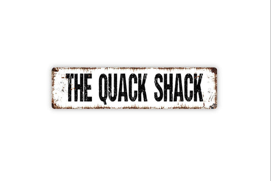The Quack Shack Sign | Funny Duck Wall Decor | Metal Sign or Vinyl Sticker for Lake House, Cabin, Farm, or Duck Lovers