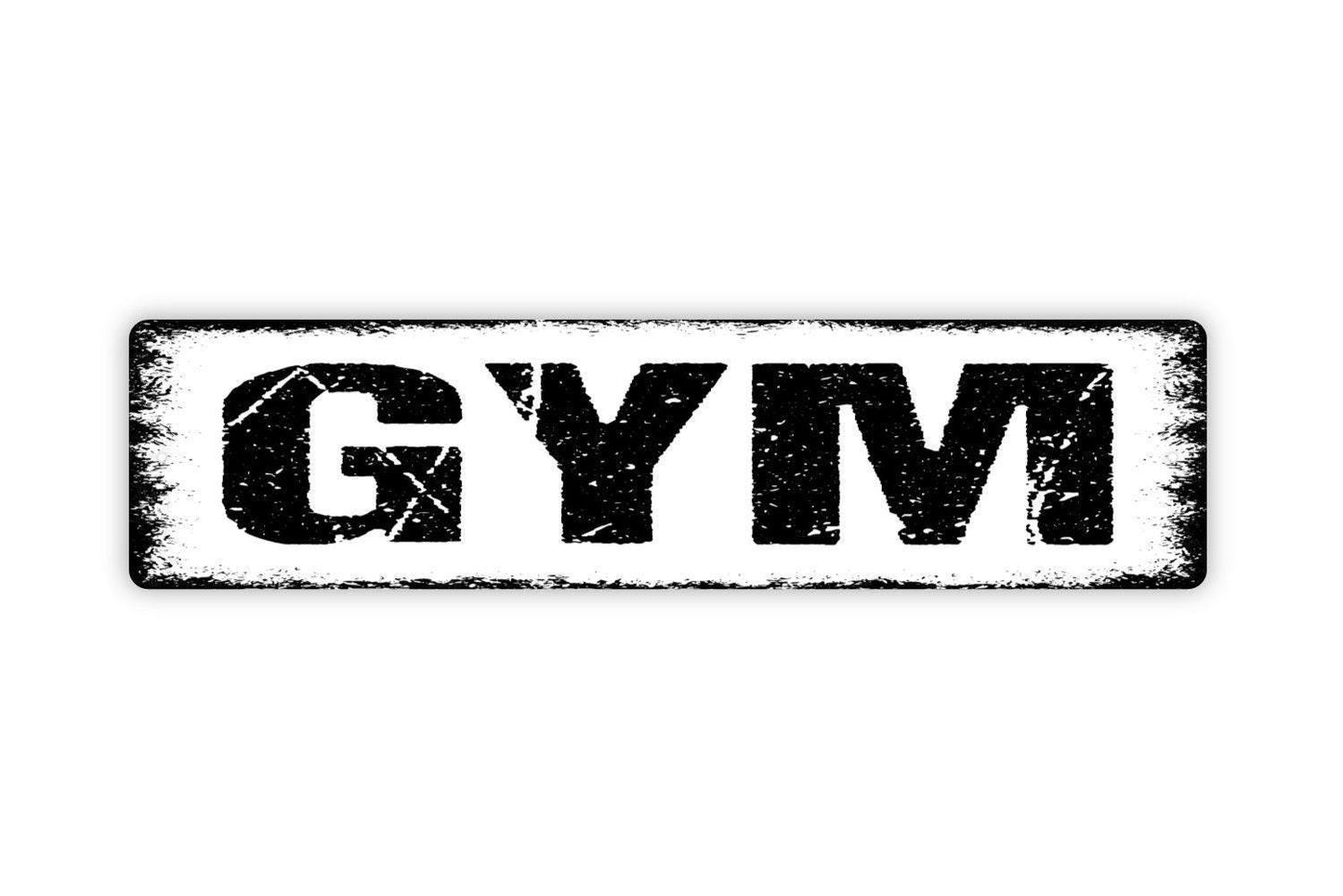 Gym Sign - Fitness Room Workout Home Gym Cardio Weightlifting Vinyl Sticker Or  Street Metal Sign or Door Name Plate Plaque