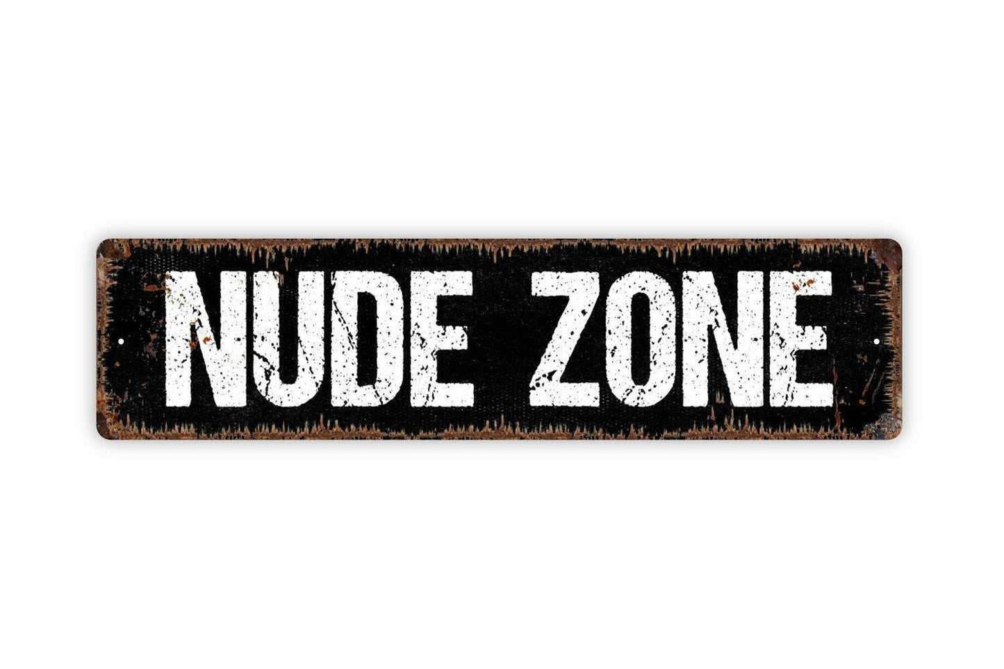 Nude Zone Sign - Bathroom Restroom Funny Shower Tub Vinyl Sticker Or  Street Metal Sign