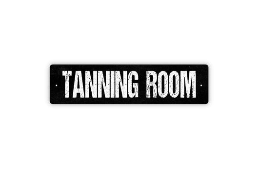 Tanning Room Sign - Bronze Tan Salon Vinyl Sticker Or  Street Metal Sign or Door Name Plate Plaque