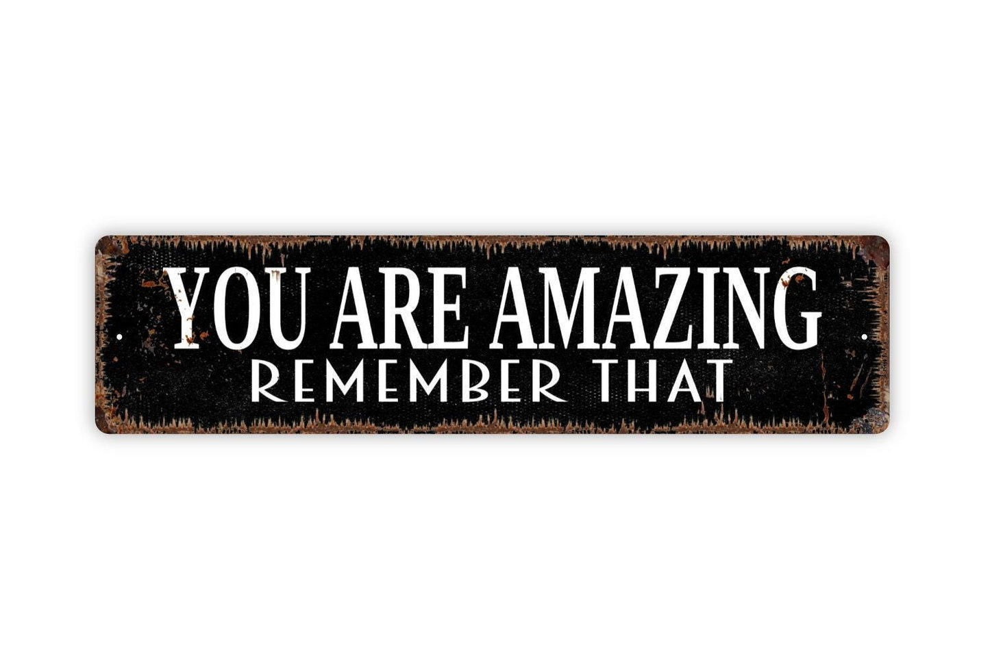 You Are Amazing Remember That Sign - Vinyl Sticker Or  Metal Street Sign or Door Name Plate Plaque