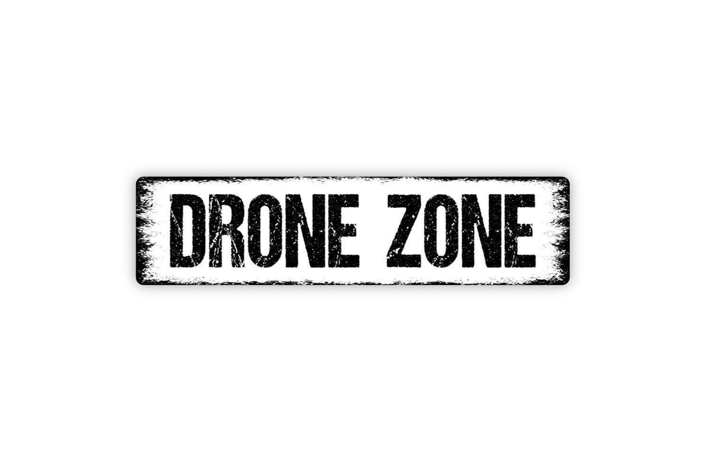 Drone Zone Sign - Drone Flying Area Pilot Vinyl Sticker Or  Metal Street Sign or Door Name Plate Plaque