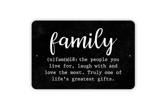 Family Definition Sign - Photo Wall Metal Art - Indoor or Outdoor