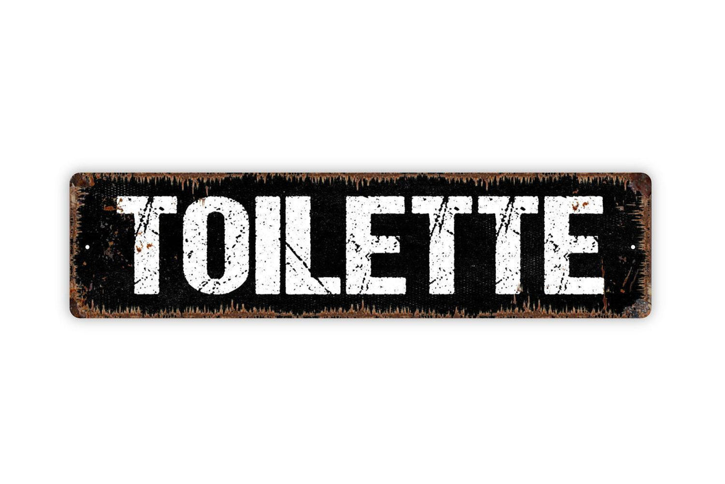 Toilette Sign - Restroom Bathroom Toilet Throne Guest Bath Vinyl Sticker Or  Street Metal Sign or Door Name Plate Plaque