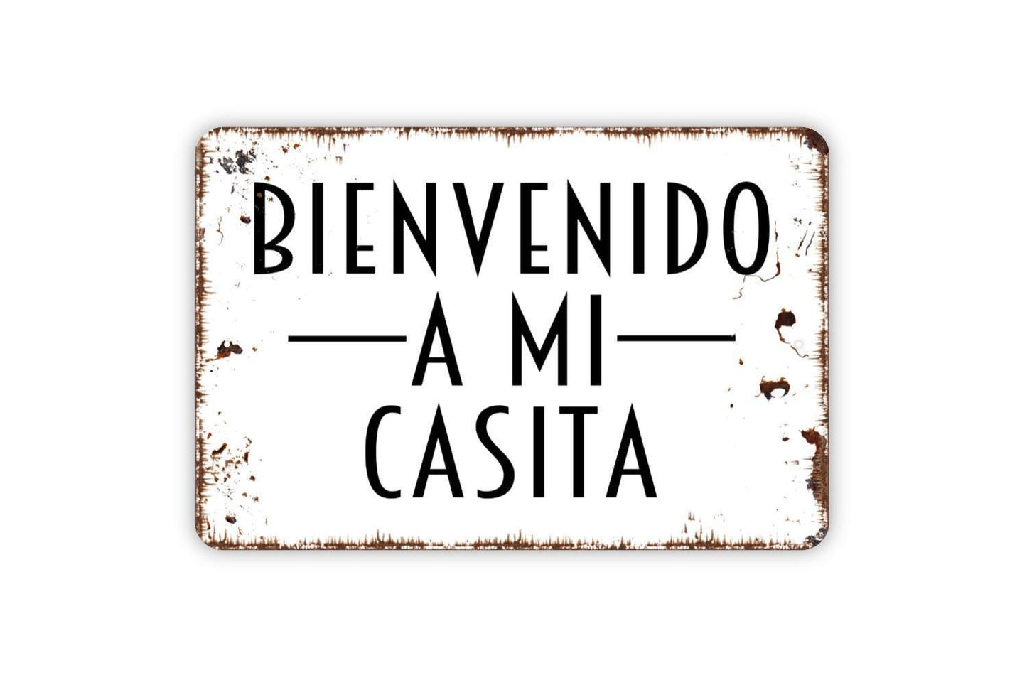 Bienvenido A Mi Casita Sign – Spanish Welcome Sign, Vinyl Sticker Or  Metal Wall Decor, Latin Home Accent for Entryway or Porch