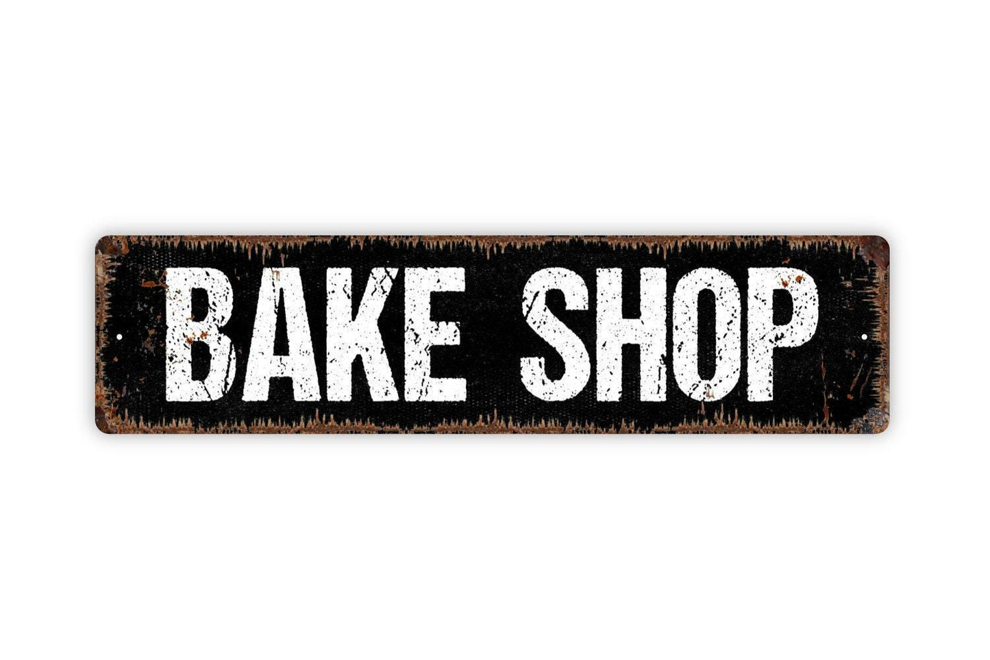 Bake Shop Sign - Kitchen Pantry Bakery Baked Goods Cake Bread Donut Shop Vinyl Sticker Or  Street Metal Sign or Door Name Plate Plaque